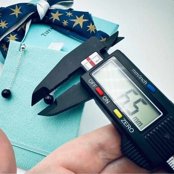 Retired Tiffany & Co. Ziegfeld Onyx Drop Earrings Sterling Silver with Packaging - Picture 9 of 12